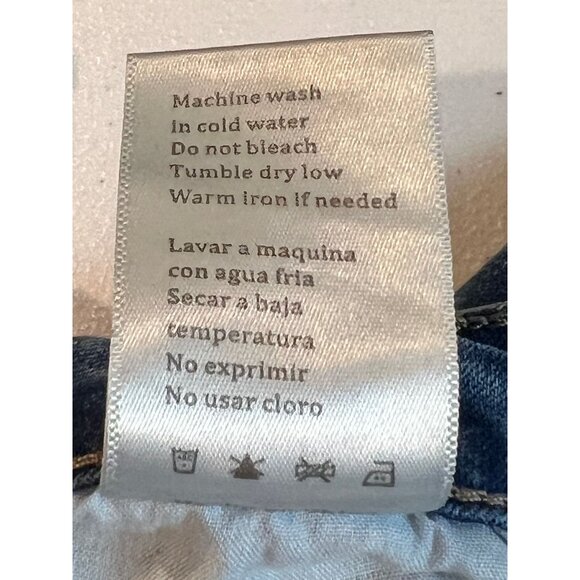 Kancan Los Angeles Skinny Jeans Raw Hem Distressed Mid Rise Blue Size 27 - Picture 10 of 10